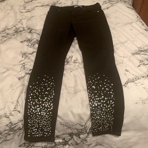 Sparkly ankle skinny jeans